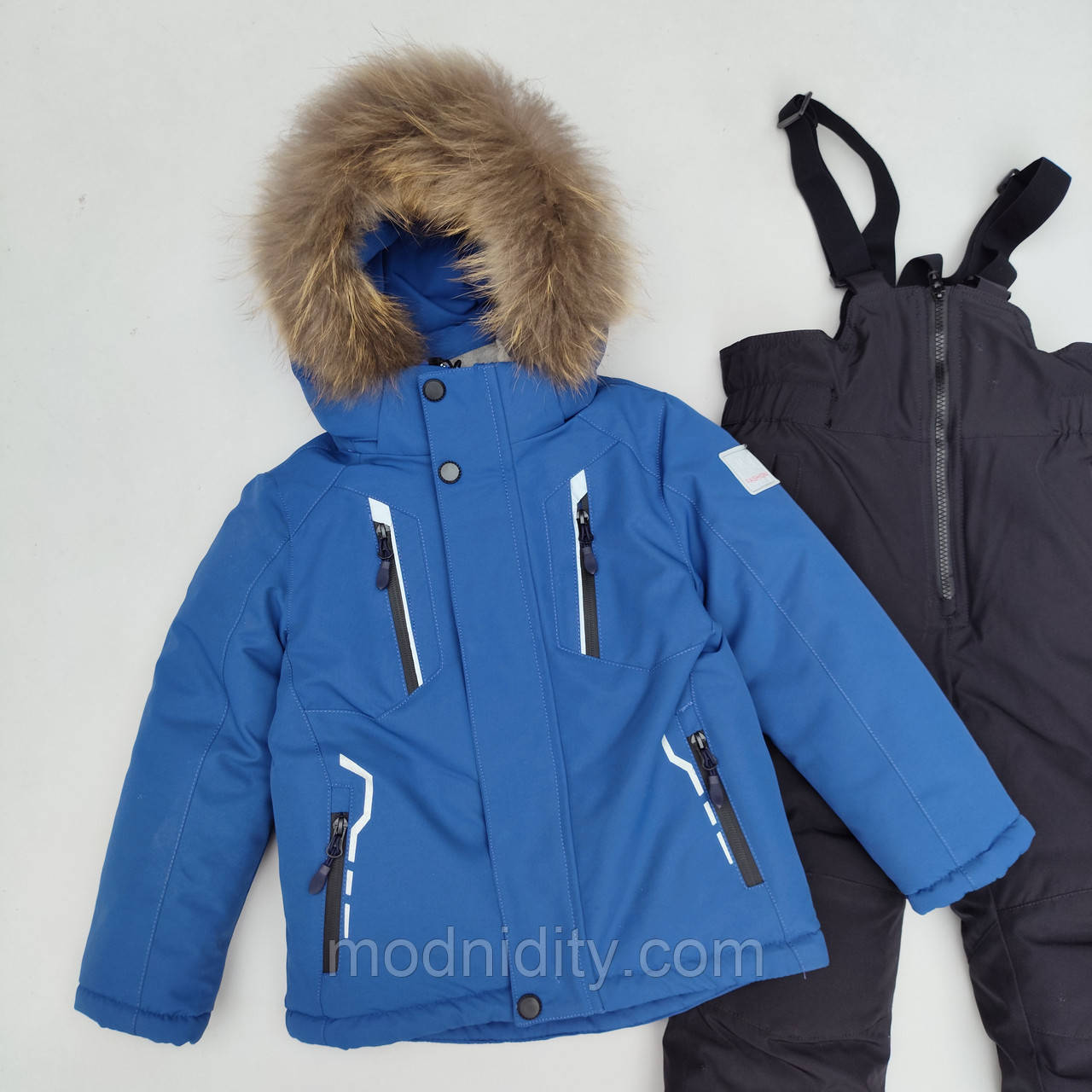 Зимовий дитячий термокомбінезон для хлопчика на 3 4 роки "Арсен" роздільний куртка та напівкомбінезон, фото 1