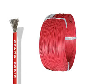 Провід силіконовий 22AWG, 1м (60х0,08мм) (Червоний)