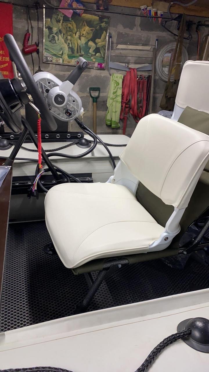 Сидіння Складане Біле Для Човнів Та Катерів, фото 1