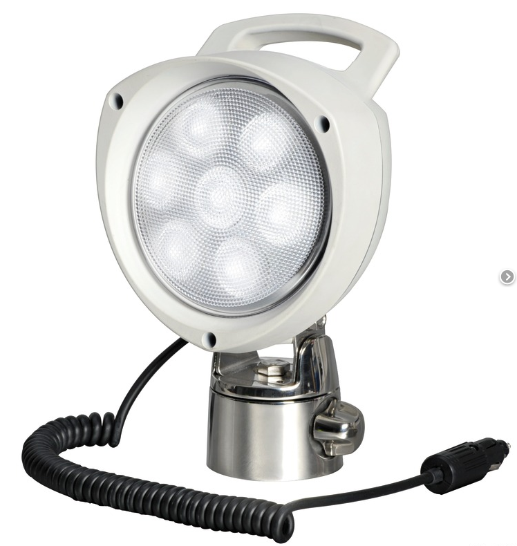 Прожектор Світлодіодний 7Х3W12/24V Шарнірне Кріплення для човнів яхт катерів, фото 1