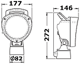 Прожектор Світлодіодний 7Х3W12/24V Шарнірне Кріплення для човнів яхт катерів, фото 2