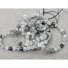 Намистини Рутиловий кварц 3мм, колір чорний