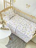 Змінна дитяча постільна білизна в ліжечко, комплект постільного в ліжечко Angelok-child, фото 4