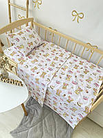 Змінна дитяча постільна білизна в ліжечко, комплект постільного в ліжечко Angelok-child