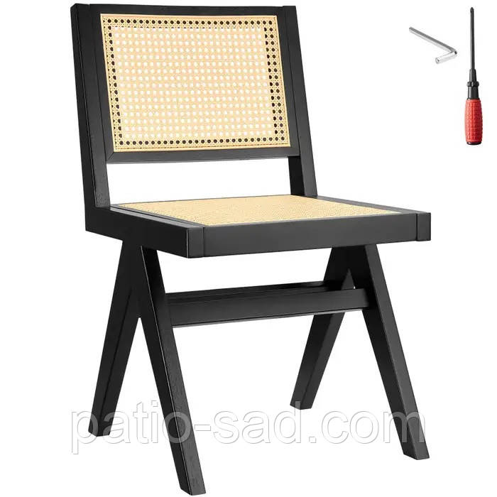 Дерев'яне ретро крісло Lissy до 120 кг. колір чорний, фото 1