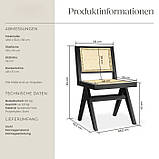 Дерев'яне ретро крісло Lissy до 120 кг. колір чорний, фото 4