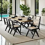 Дерев'яне ретро крісло Lissy до 120 кг. колір чорний, фото 9