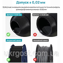 SUNLU PETG Olive Green/Оливковий зелений 1,75 мм 3 кг Пластик Філамент для 3D принтера FDM, фото 4