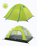 Двошарова,4-Х Місцевий Намет З Алюмінієвими Дугами, Зелена., фото 2