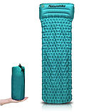 Одинарний Надувний Матрац З Подушкою Nature Hike Ultraligh Tpu 185Х54Х3См, фото 4