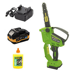 Акумуляторна міні пила Procraft PKA30 + 1 акб 4Ач Turbo + ЗП charger20/1 + Олива ланцюга 200 мл