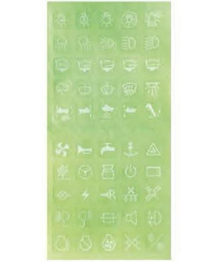 Стікери Перемикачів Для Катера Набір 50Шт, фото 1