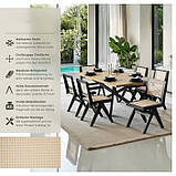 Дерев'яне ретро крісло Lissy до 120 кг. колір чорний, фото 8