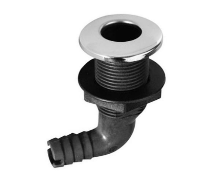 Зливний Штуцер З Нержавіючим Ковпачком, Зігнутий, Діаметр 1-1/8, фото 1
