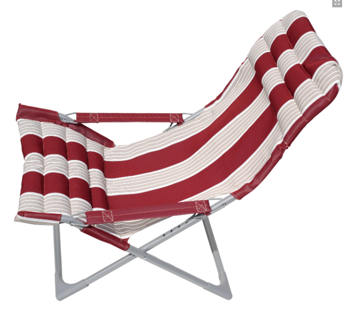 Шезлонг Складаний З Підлокітниками І Підголовником, фото 1