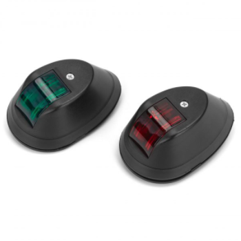 Бортові Навігаційні Вогні Чорний Корпус Пластик Малі для човнів катерів, фото 1