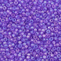 Бісер чеський Preciosa Прозорий з райдужним напиленням 731 / 41123 калібр 10/0 Світло-бузковий Упаковка 5 г