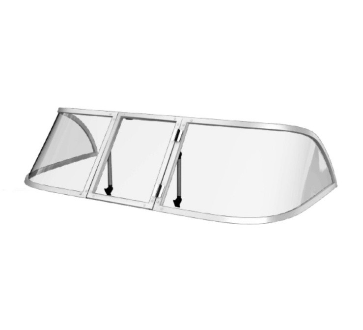 Вітрове Скло На Лодку Об 1 Та Обь M Акрілове Gala, фото 1