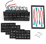 Панель Перемикачів З Автоматами Та Led 6 Перемикачів Hf60-006Ap, фото 2