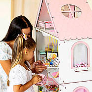 "Фантазія" з органайзером ляльковий будиночок NestWood для Барбі рожевий + вітальня, фото 10