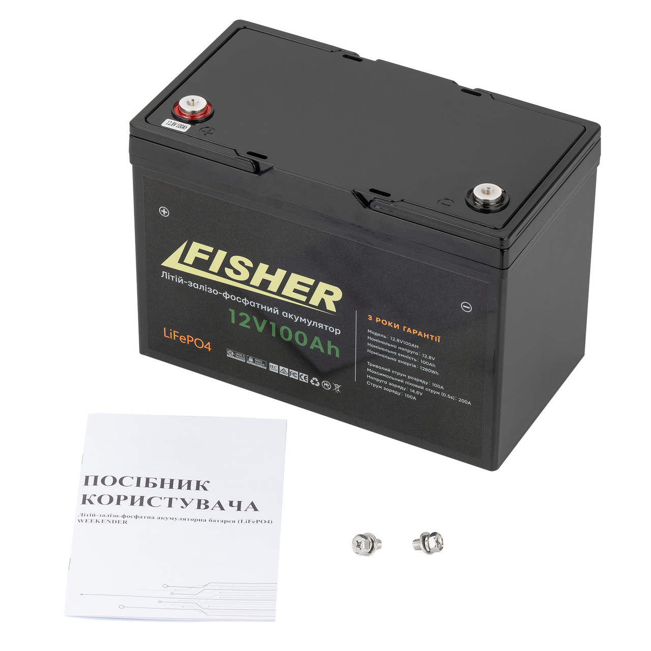 Акумулятор Fisher LiFePO4 12.8V 100Ah, фото 1