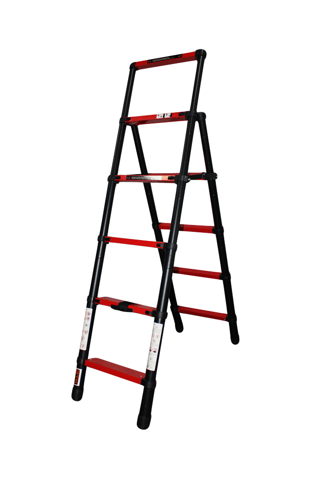 GTM Стремянка телескопическая 5сх. верх.сх. 1,7м, двусторонняя