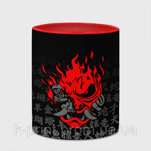 Чашка с принтом Cyberpunk 2077 330 мл (цвет чашки на выбор) - фото 1 - id-p2702850499