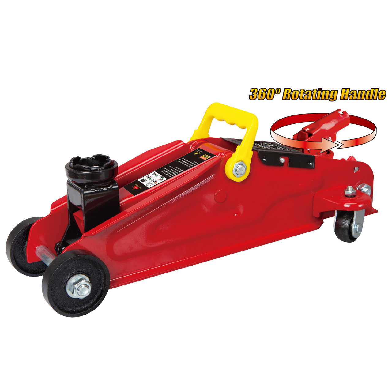 GTM Домкрат подкатной 2т (135-340) поворотная ручка