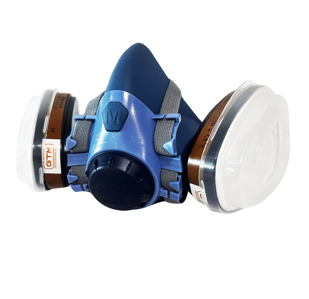 GTM Набір маляра (напівмаска 7500, фільтр A1, тримач, предфільтр) р.М