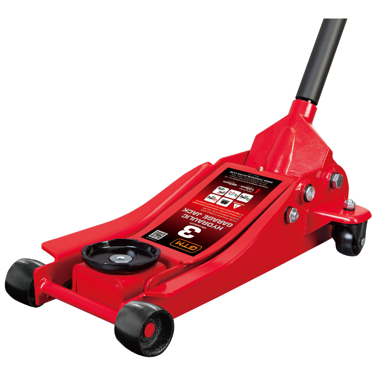 GTM Домкрат подкатной 3т(85-455мм) низкопрофильный