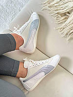 Бежеві замшеві жіночі кросівки Puma Speedcat / Демісезонні кеди Пума