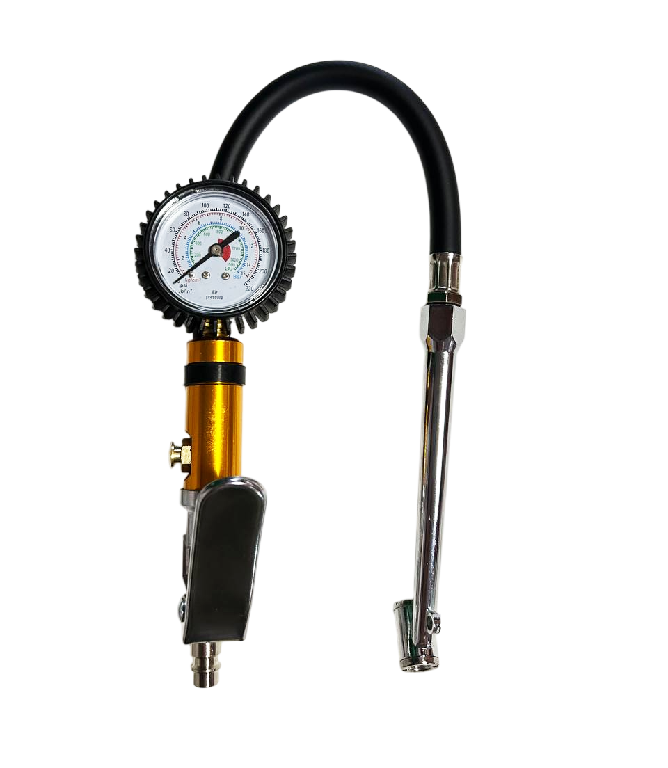 GTM Пистолет для подкачки колес TIG-1 с удлинителем и манометром