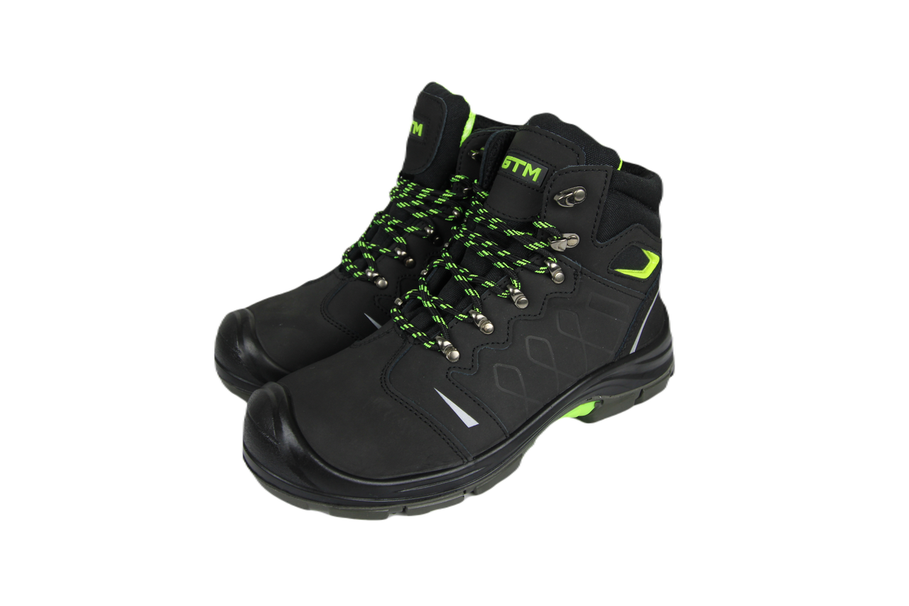GTM Черевики робочі р.44 з комп.носком на шнурках, матеріал нубук, Active