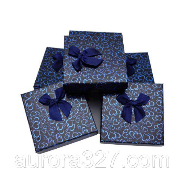 Коробка для набору Сердечка з бантом чорний, фото 1
