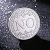 Сувенірна Монета "Так / Ні" для прийняття рішень, суперечки, ворожіння / монета у футлярі / Silver, фото 2