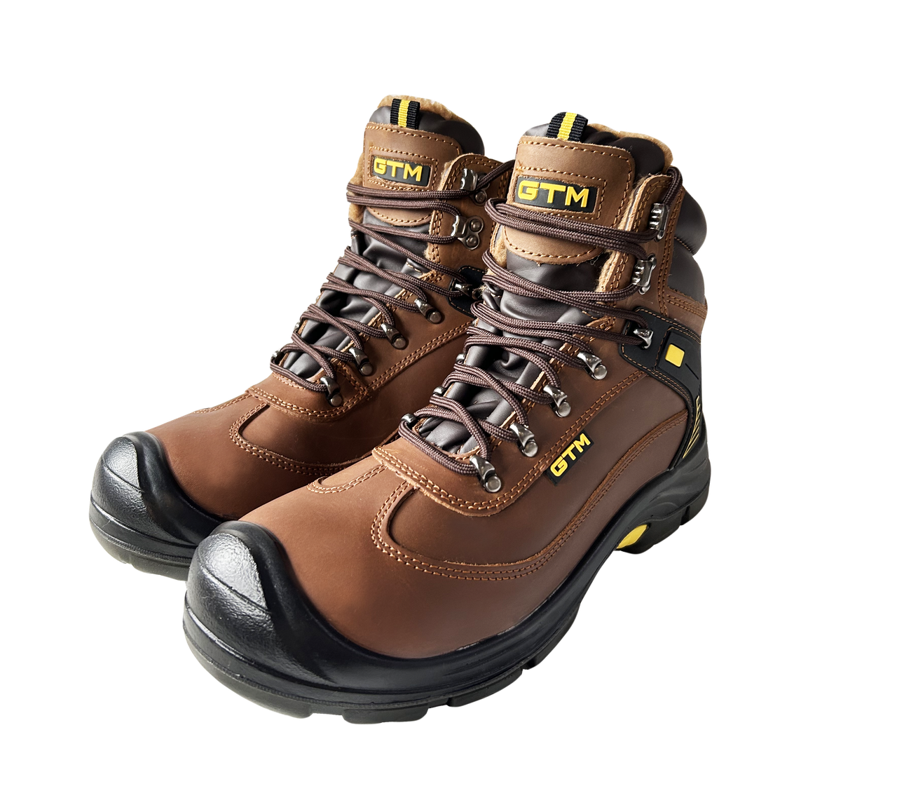 GTM Черевики робочі утеплені р.40 композ.носок, шкіра коричневого кольору S1P SRC