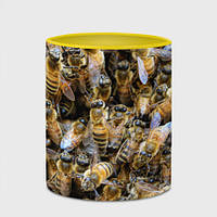 Чашка с принтом Пчёлы 330 мл (цвет чашки на выбор)