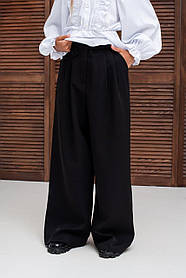 Шкільні чорні штани палаццо для дівчинки