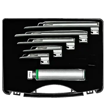 Ларингоскоп Міллера, набір з 5 клинків ( № 1, 2, 3, 4, 5) прямих, волоконнооптичні