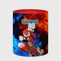 Чашка с принтом Knuckles Echidna - Sonic - Video game 330 мл (цвет чашки на выбор)