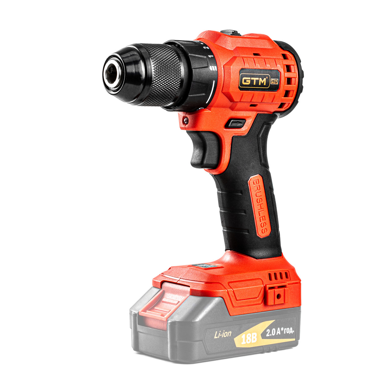 GTM Дриль-шурупокрут акум. DS18/50BL, 18В, 50Нм, 2шв, КАРКАС (без АКБ і ЗП)