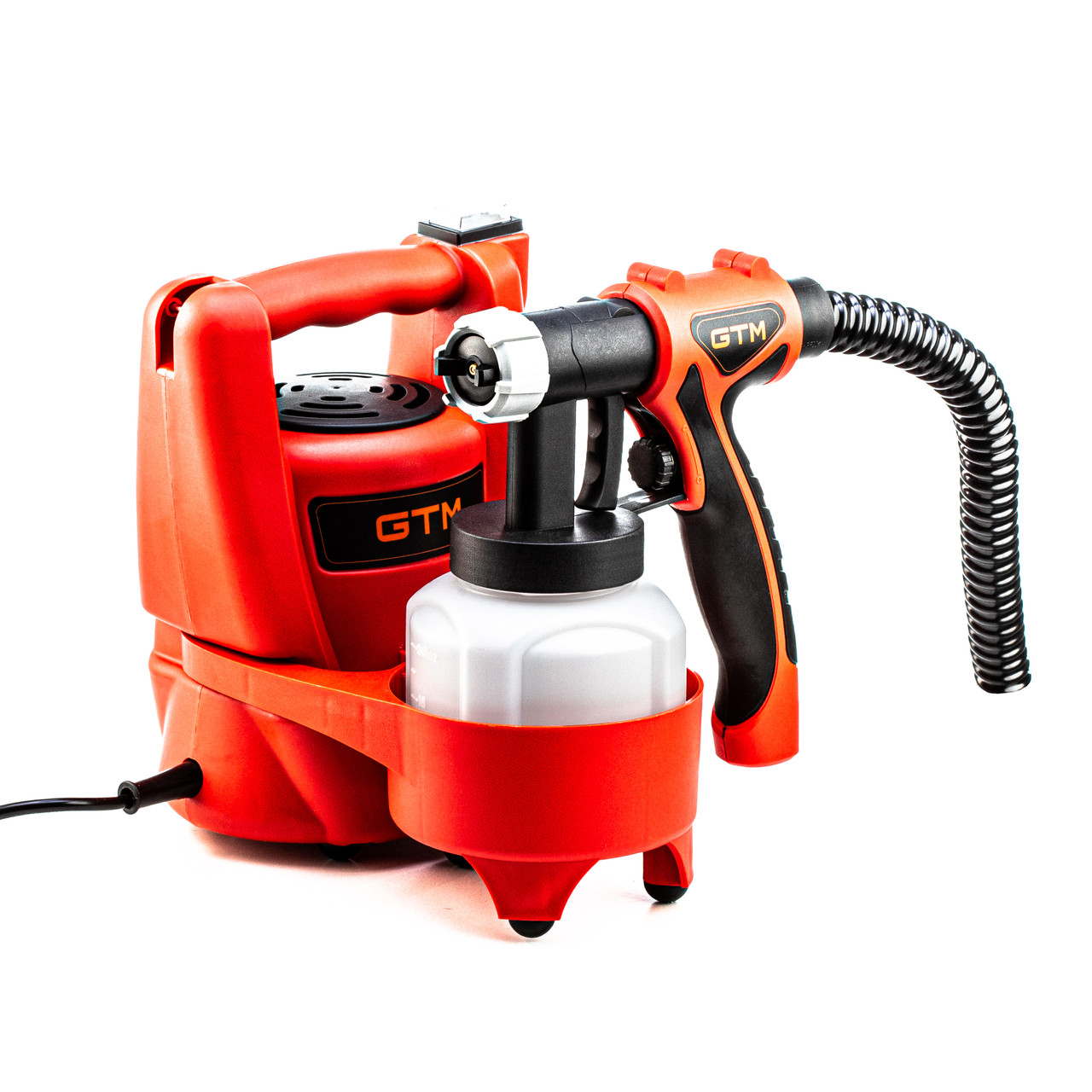 GTM Краскораспылитель SG500 500Вт, 800мл/мин, 700мл резервуар, 0,1-0,2Бар, латунный корпус сопла и шток клапана