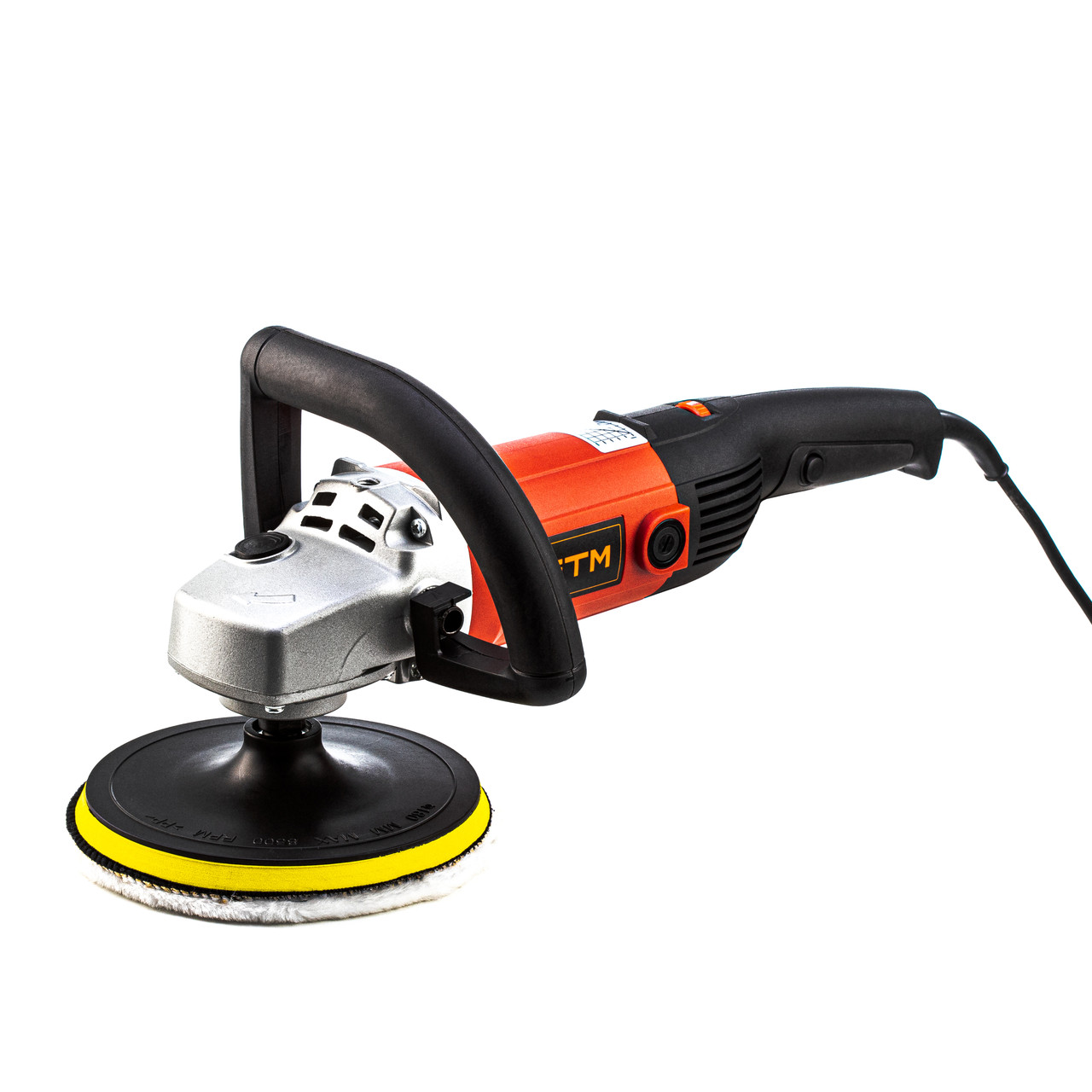 GTM Полировальная машина PO180/1300E 180мм, 1300Вт, 400-2200об/мин, пл.пуск