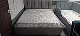 Ліжко двоспальне Монро 160-180 (стандарт) з механізмом рогожка сіра, фото 3