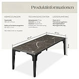 Обідній стіл із технороту Foggia 196 см, сірий колір, фото 10