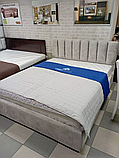 Ліжко двоспальне Монро 160-180 (стандарт) з механізмом рогожка сіра, фото 7