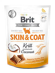Функціональні ласощі Brit Care Skin & Coat кріль з кокосом для собак, 150 г