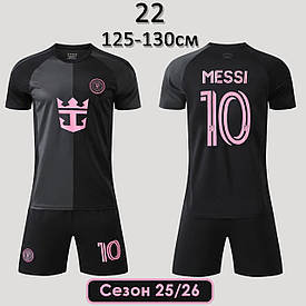 Футбольна форма Мессі Інтер Майамі 25-26 гостьова дитяча 22 (125-130см) чорна