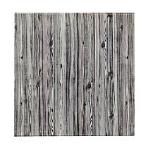 Самоклеюча 3D панель 700x700x5мм Чорно-білий імітація вагонка (HSMW-2)