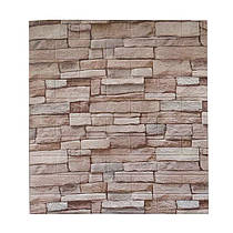 Самоклеюча 3D панель 700x770x4мм Катеринославська бежева цегла (FGZW-11)